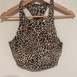 Outdoor Voices Animal Print Crop Top